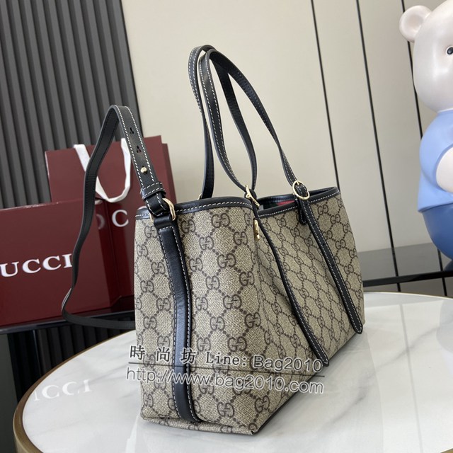 Gucci專櫃古馳最新款購物袋GG圖案條紋織大號肩背包 jh1992型號：815214